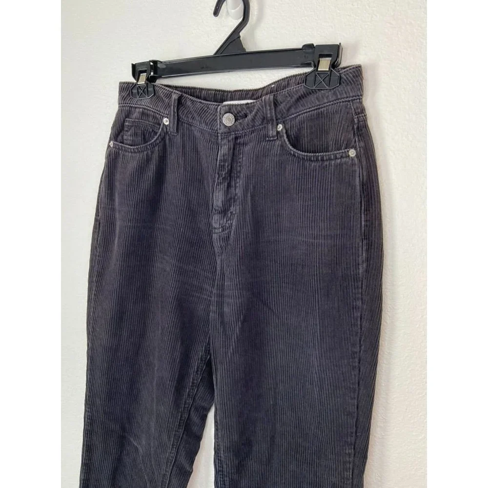 BDG‎ Urban Outfitters women's 26 dark grey corduroy high rise mom pants casual